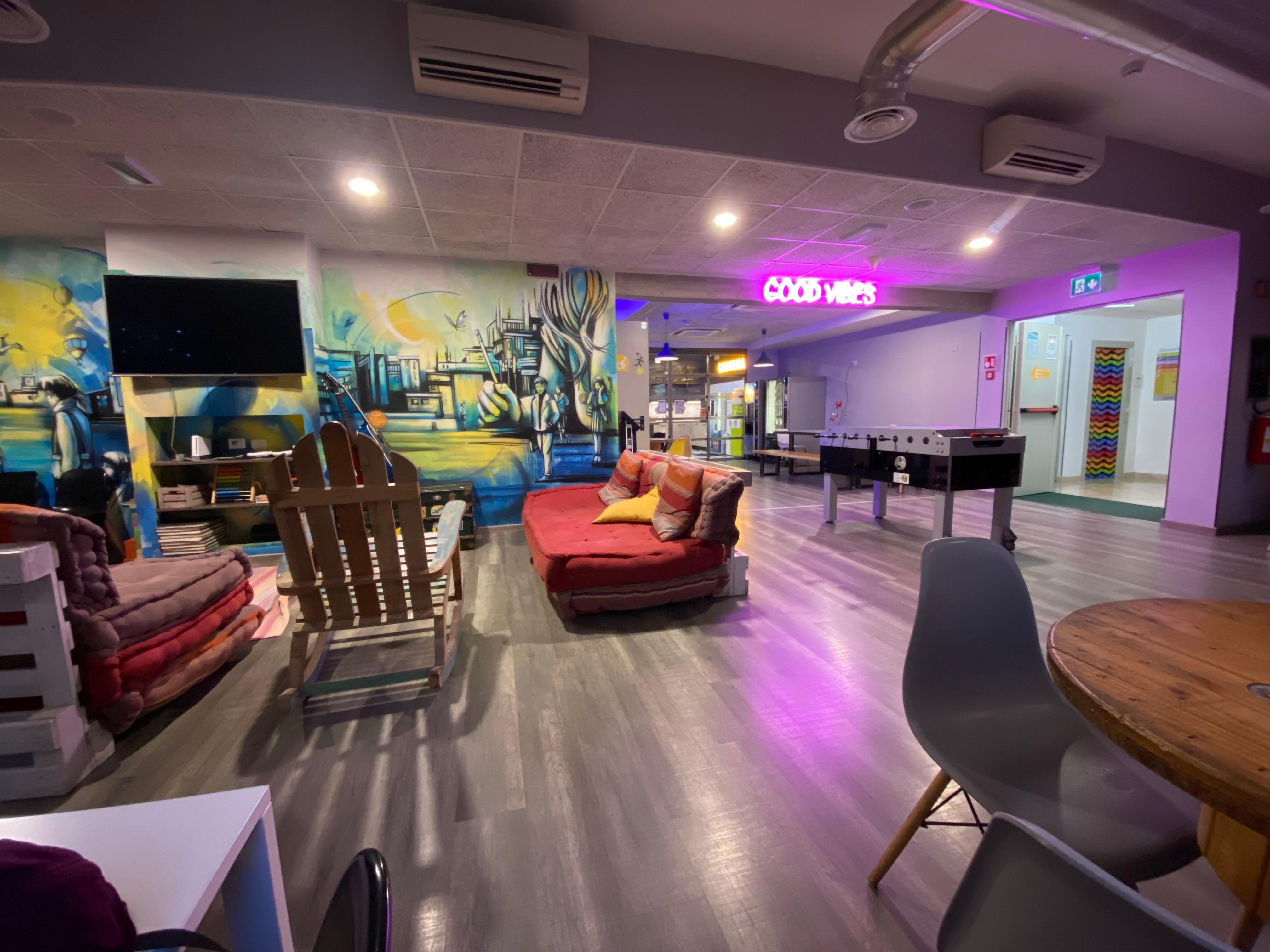 Lounge and area kitchen