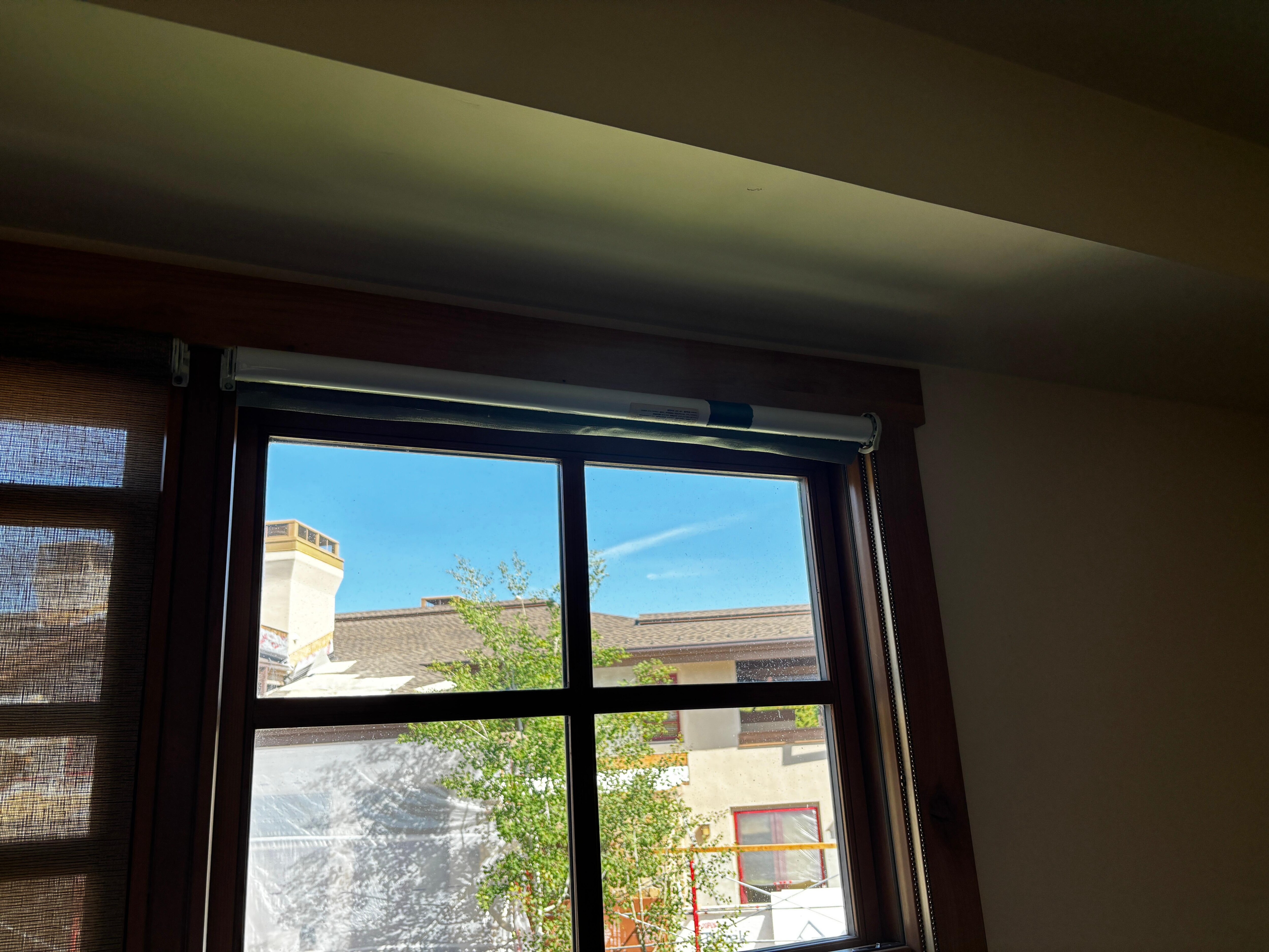 Guests could not shower during the day since construction was happening from around 7:30-5:00 and workers could see directly into the room and bathroom. 