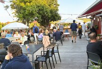 Varberg - Music at a cafe on the beach a short walk south of town