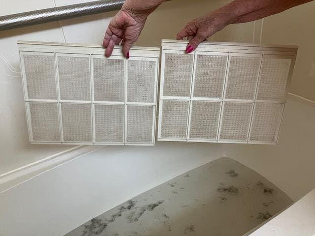 AC filters after cleaning