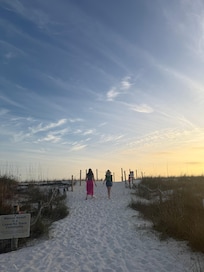 This is the path that leads to the beach, literally just outside the parking area for the condos!