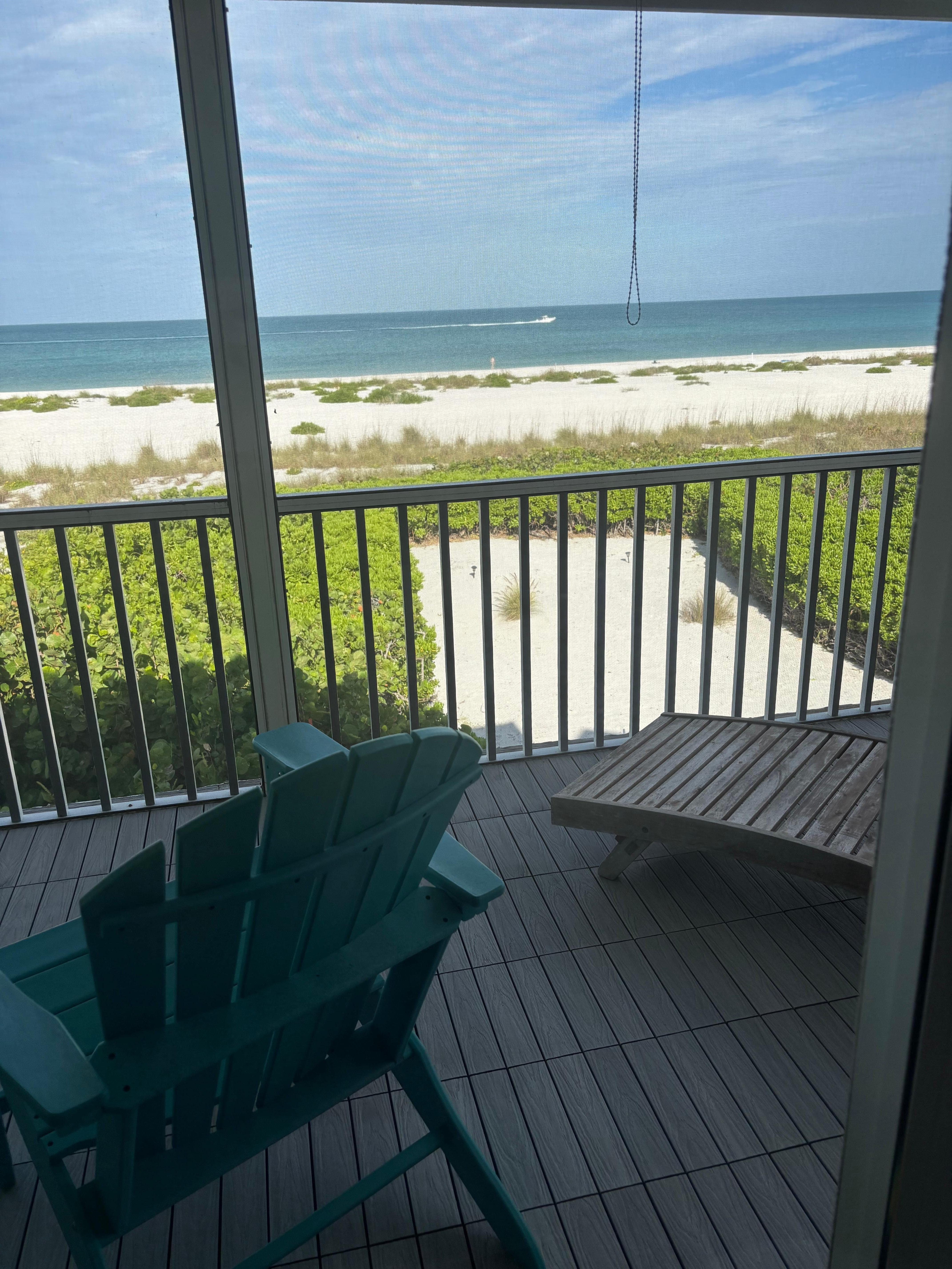 From the master on the top floor.