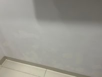 Incomplete patchwork on wall