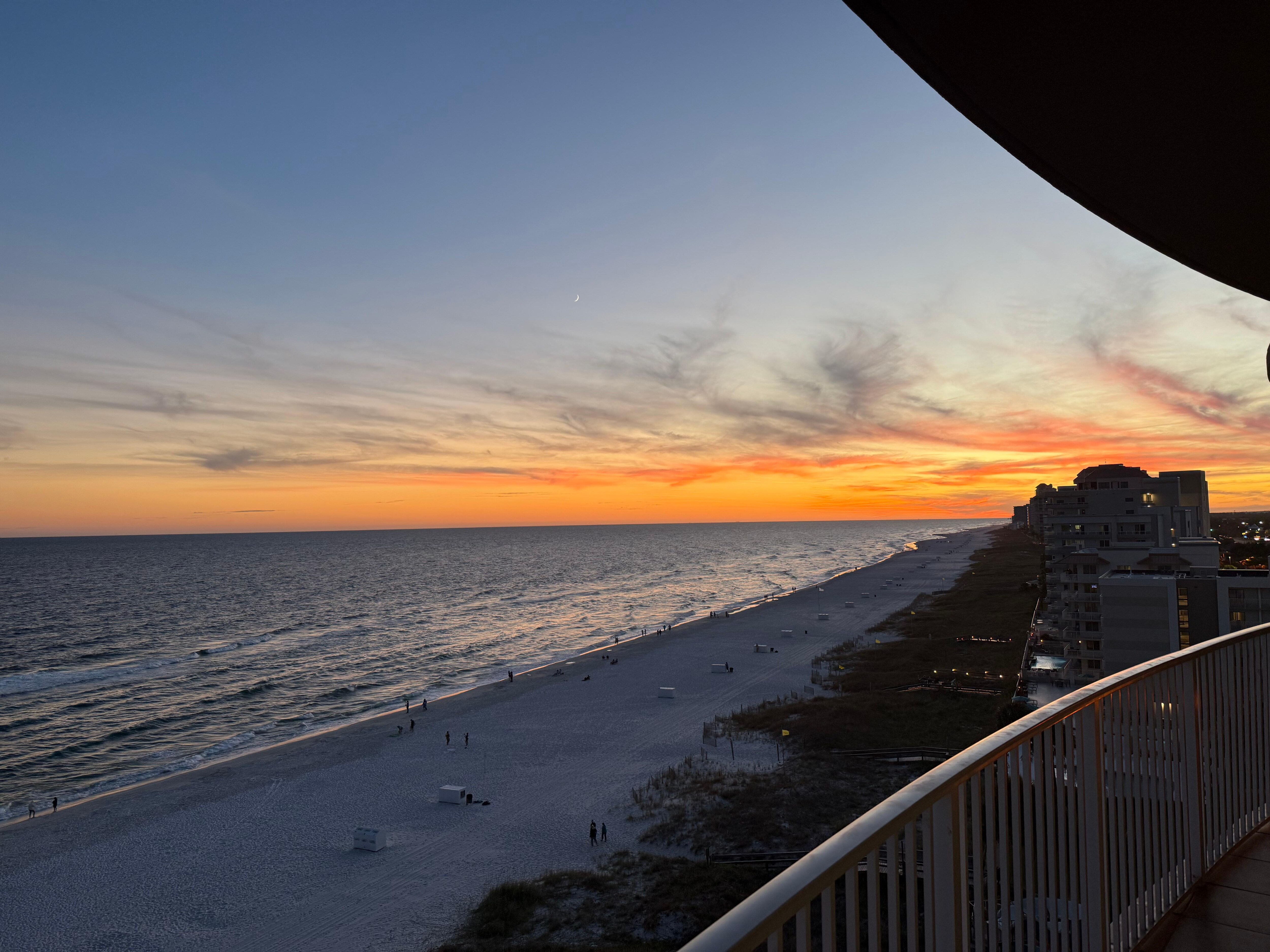 sunset from the condo