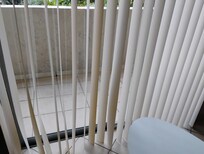 The sliding glass door blinds were disgusting