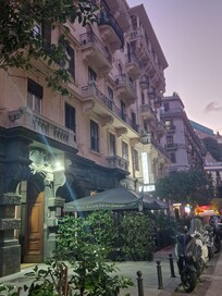 Outside of hotel.