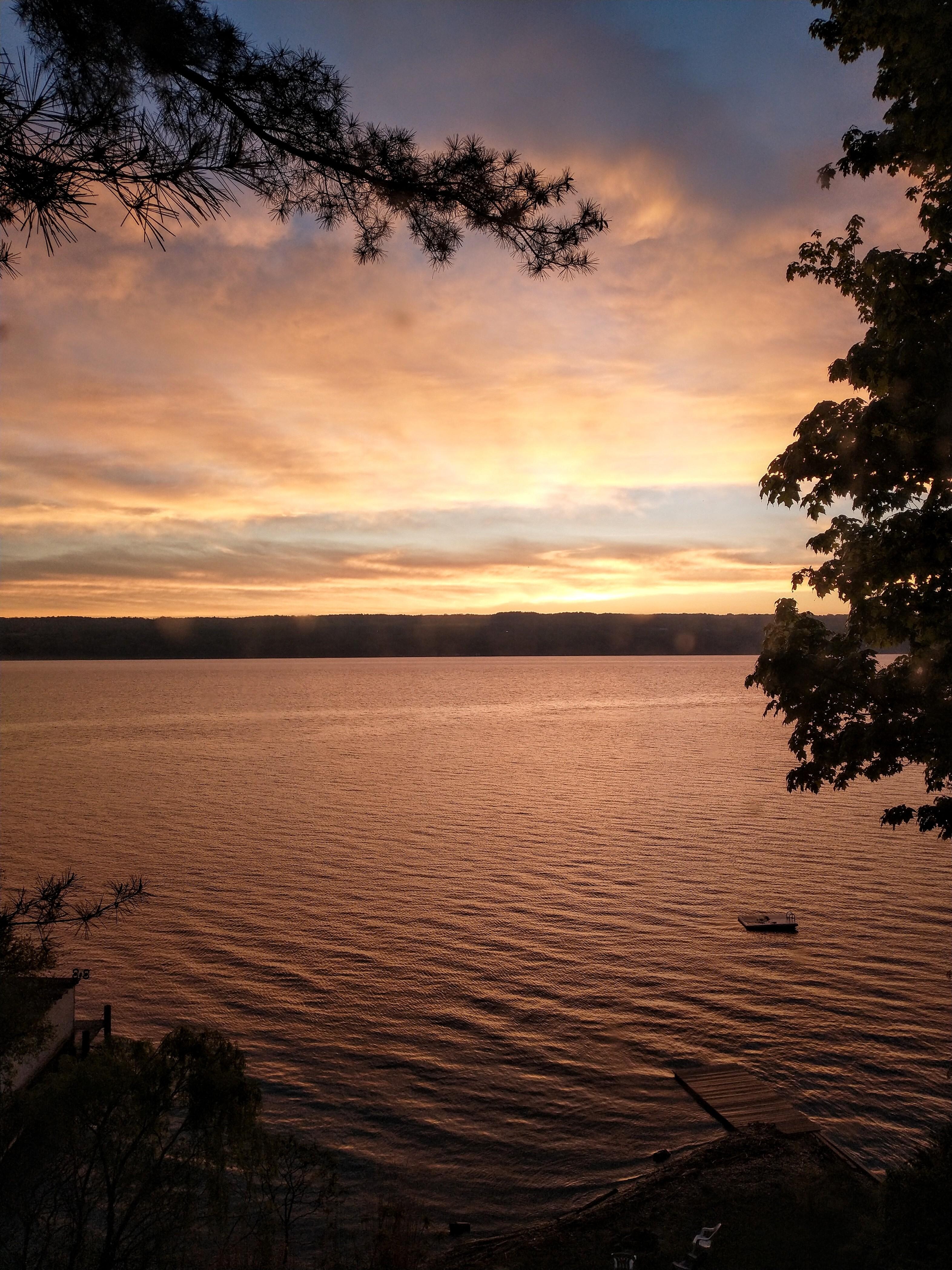 Sunrise from the master bedroom window.