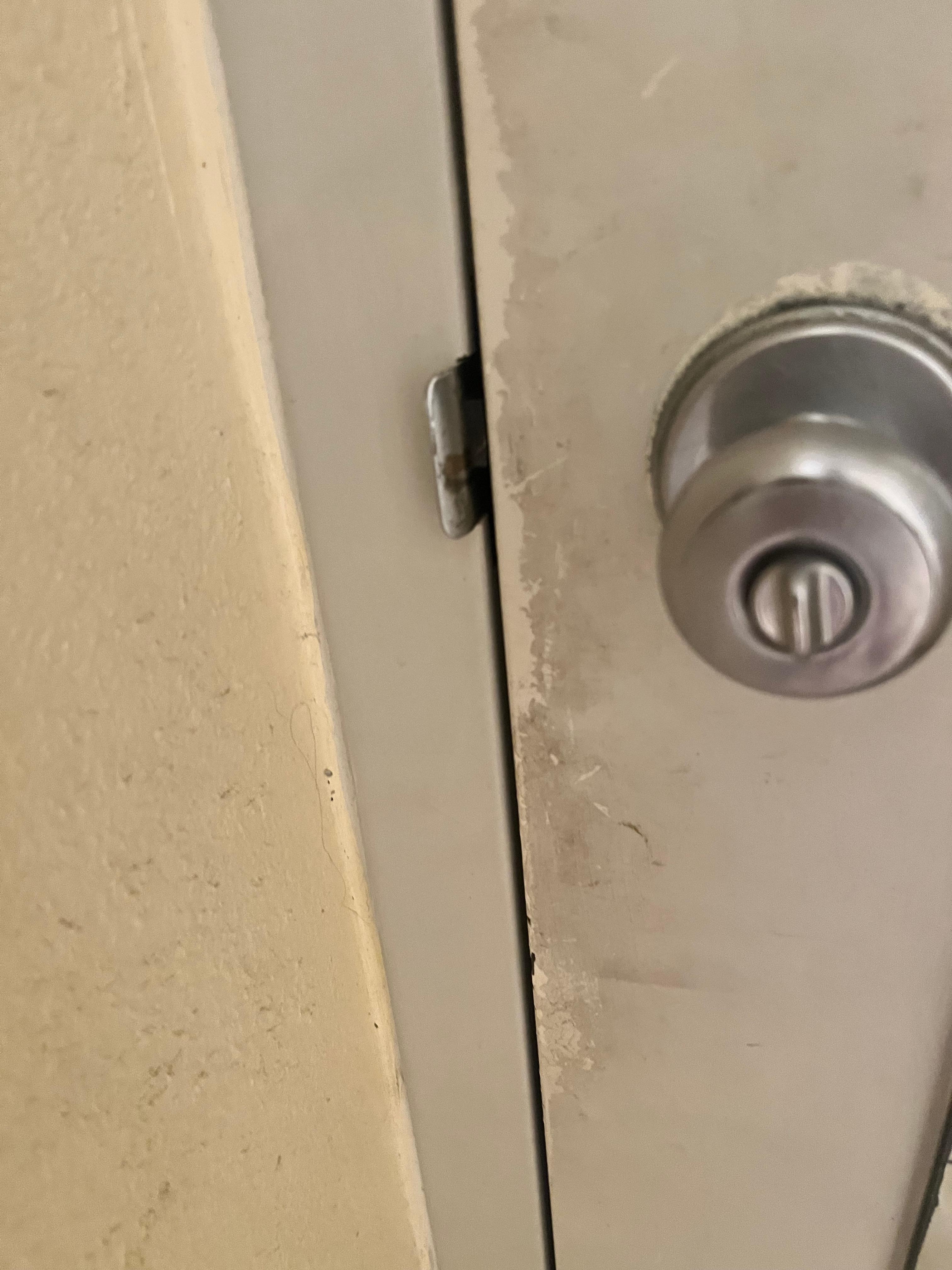 This is the door knob on the bathroom door