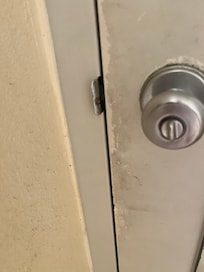This is the door knob on the bathroom door
