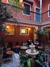 Le centre du Riad, lieu de vie commune