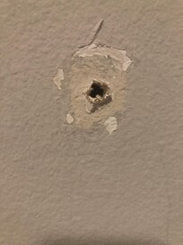 Multiple walls had unpatched holes