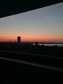 Aussicht Morgens Richtung Hansa Park.