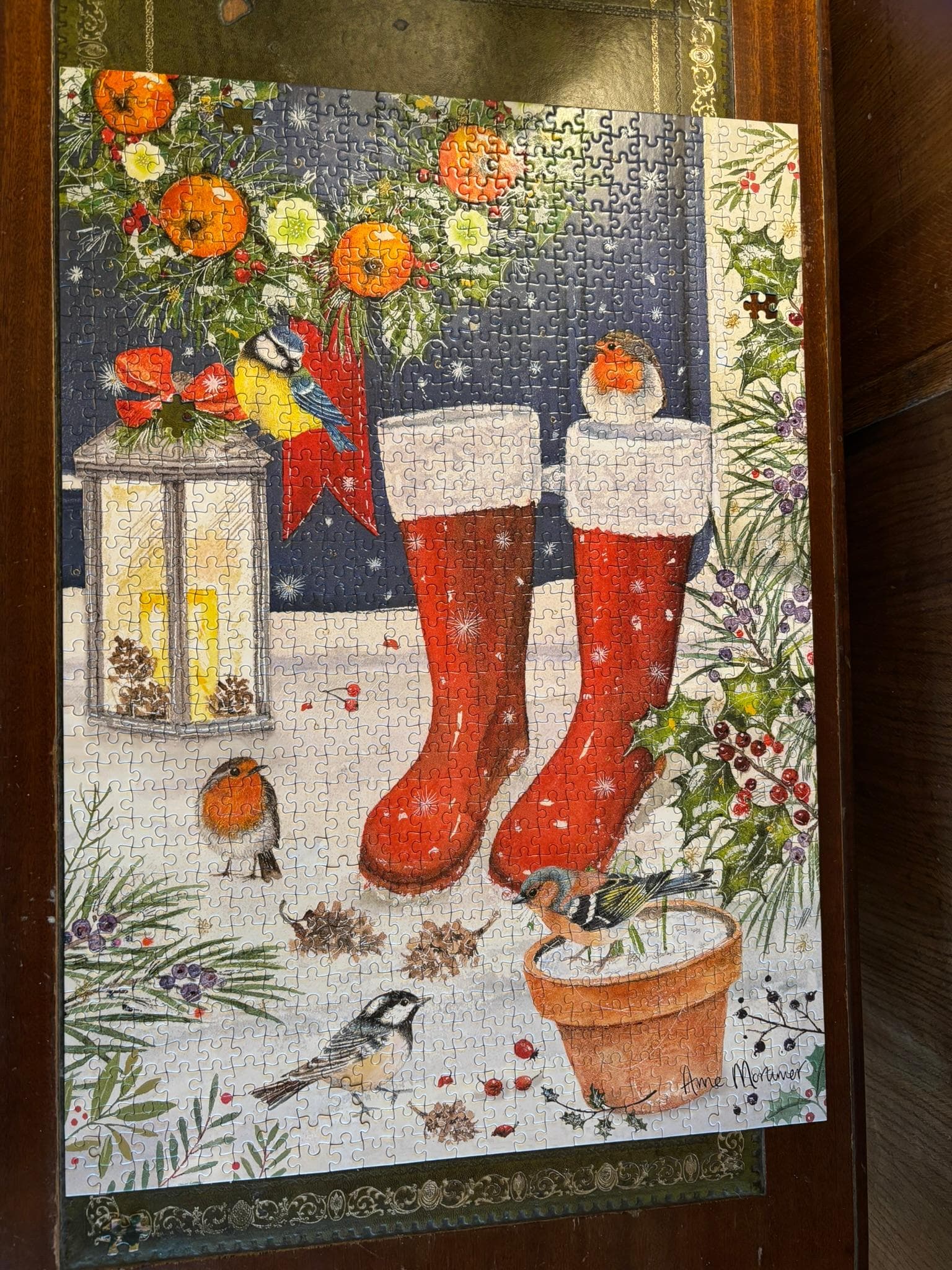 We helped finish the jigsaw in the lounge