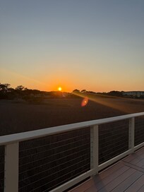 The boardwalk walking to the beach from the condos