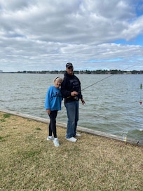 Enjoying catch and release fishing. The fish were hopping.