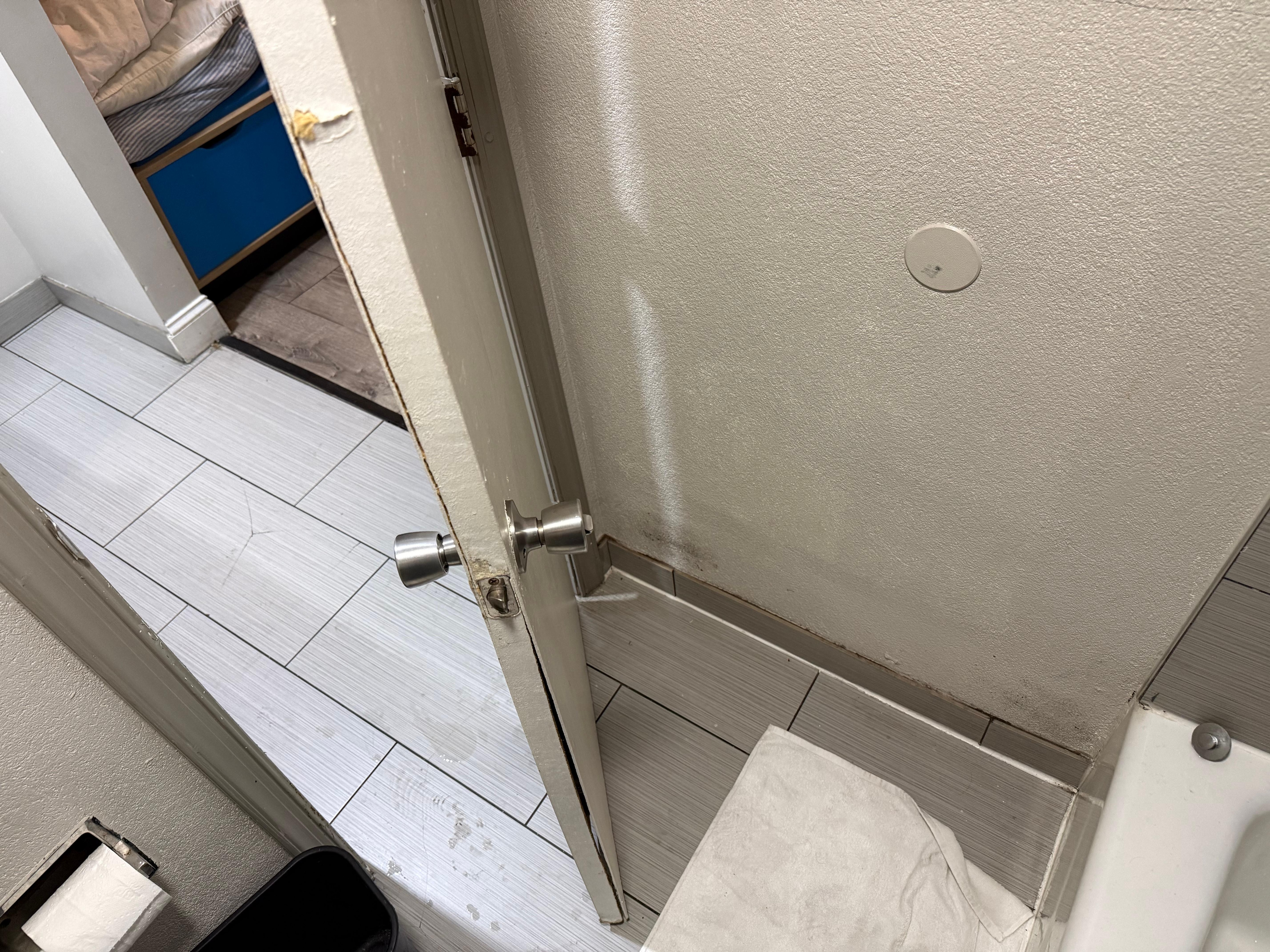 Door was separating from itself and dirty