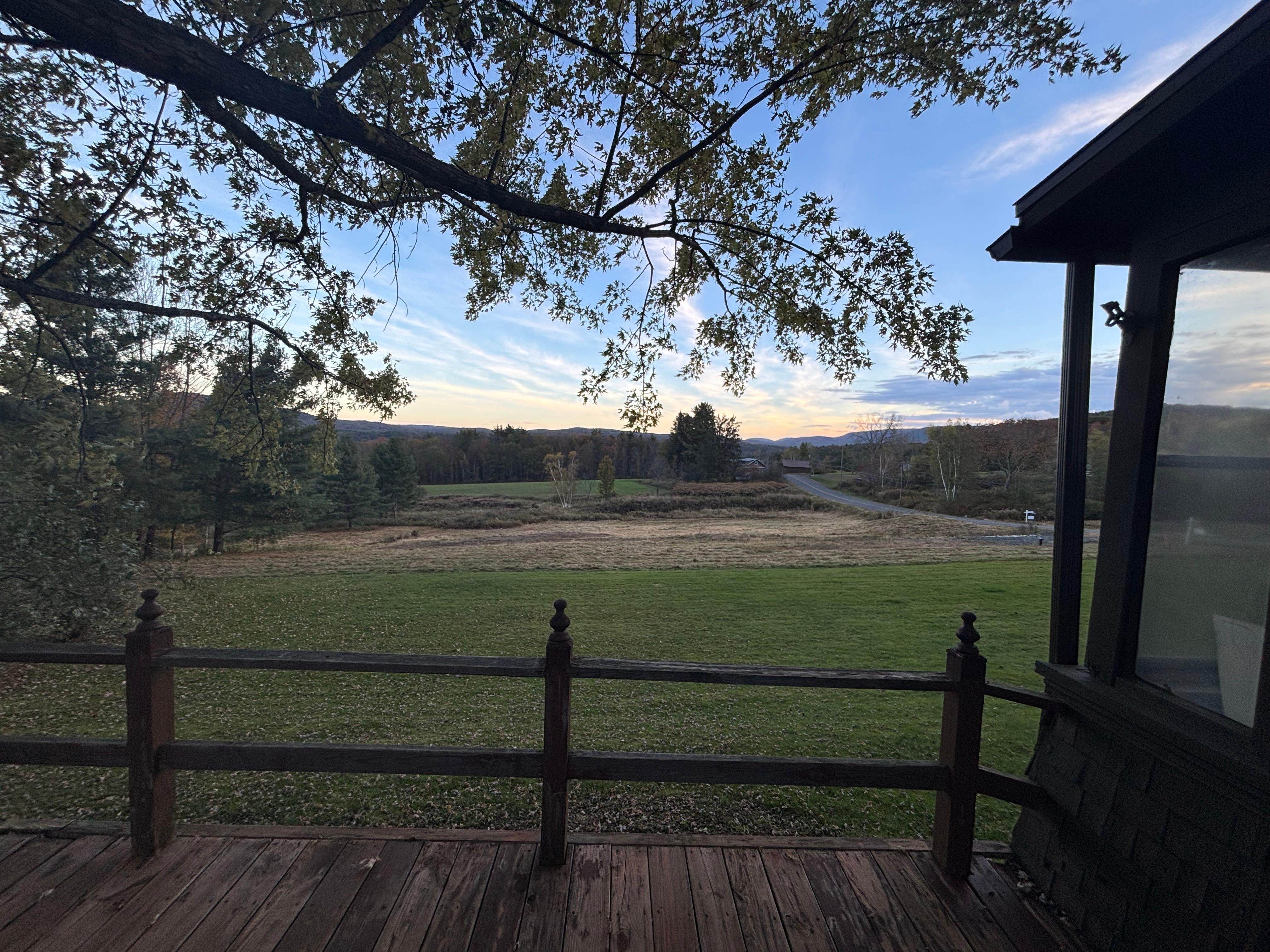 View from back deck. 