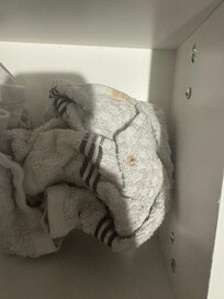 Dirty linens in drawers