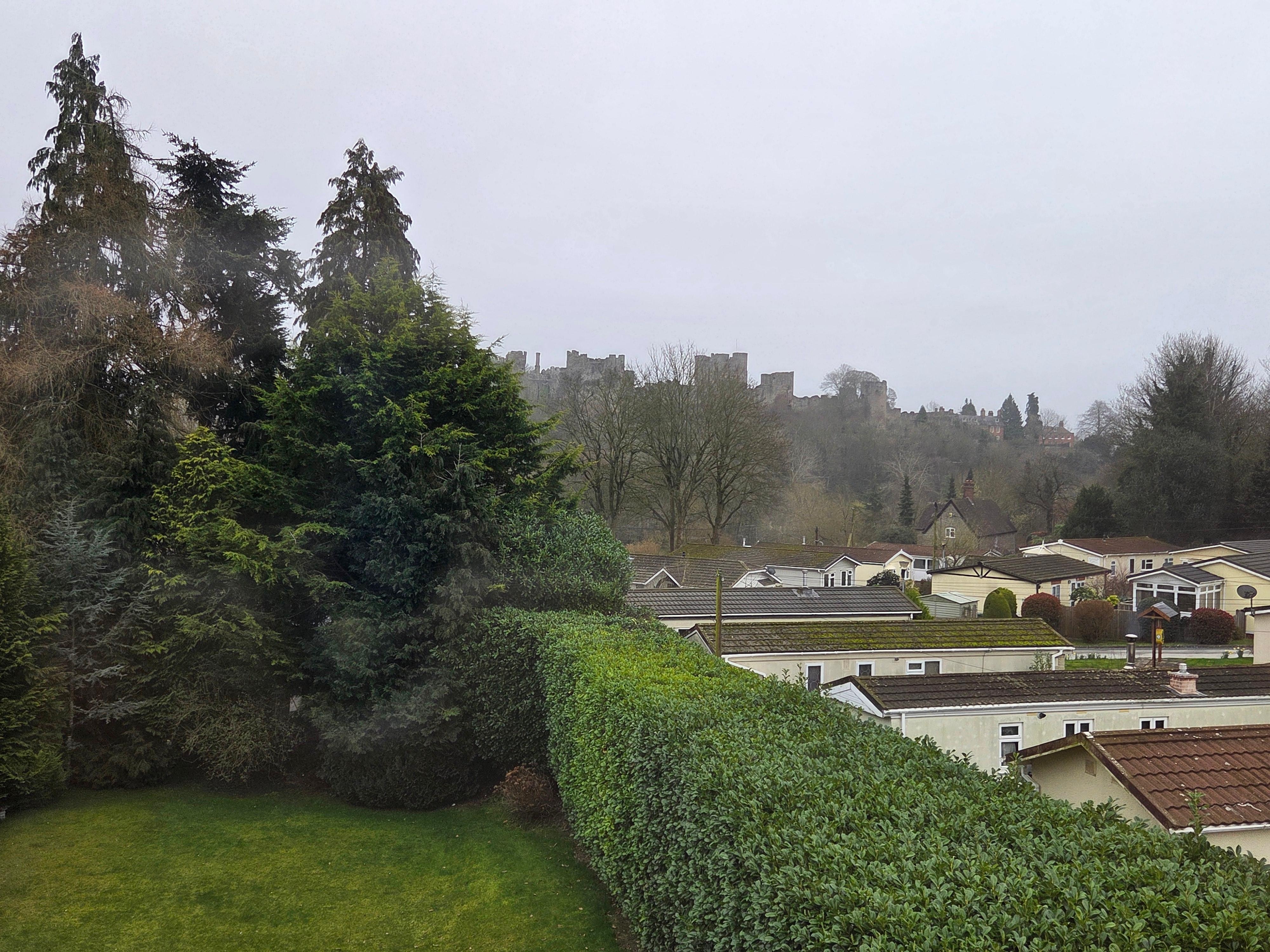 View to castle from bedroomwindow