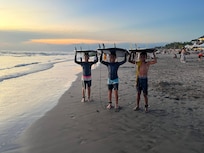 Sunset walk on the beach in front of Kumala Pantai.