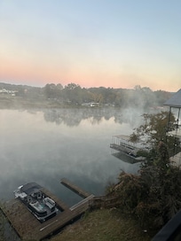 View down the river from the balcony