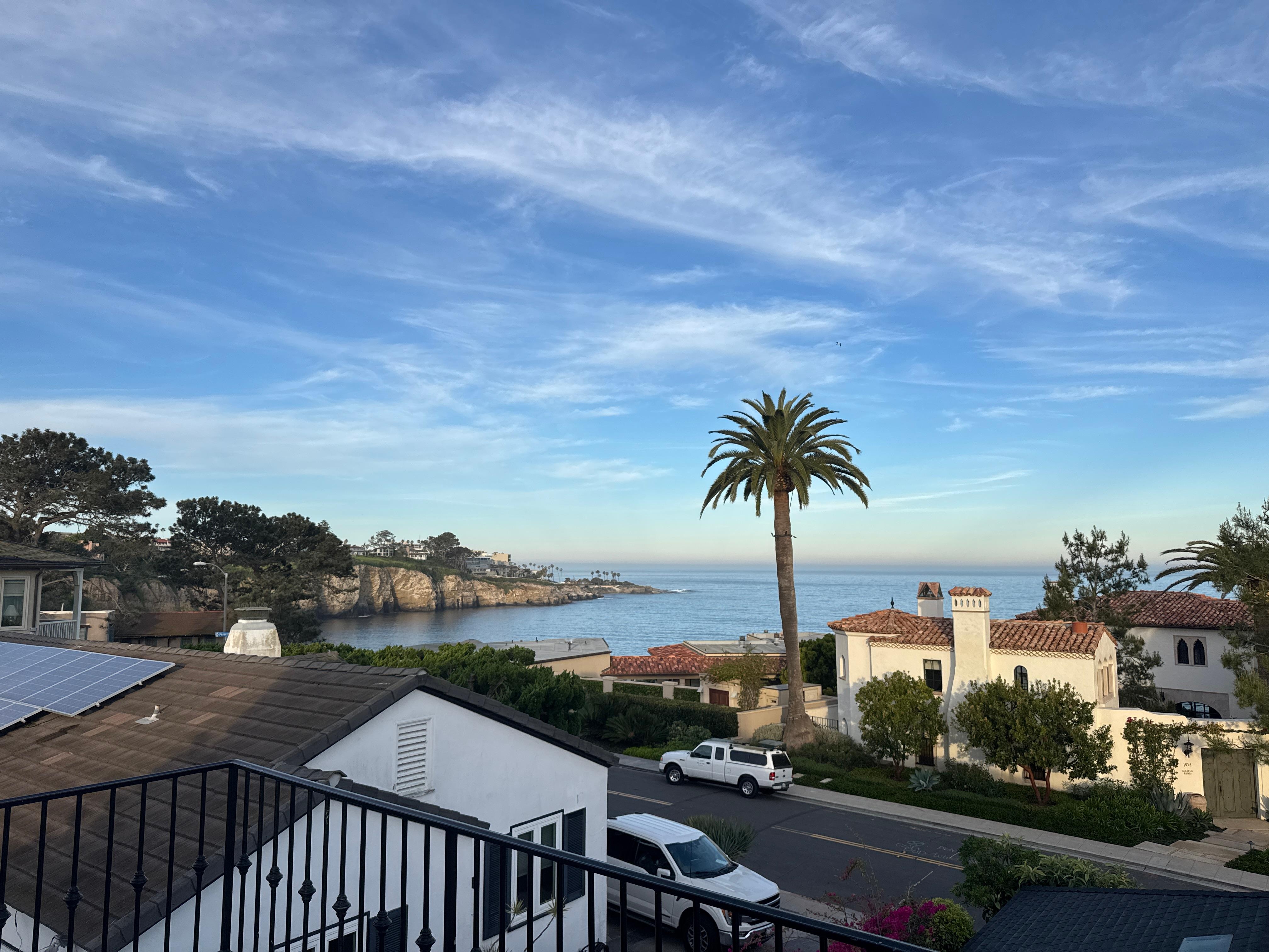 View from third floor balcony 