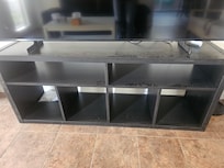 Dusty entertainment center