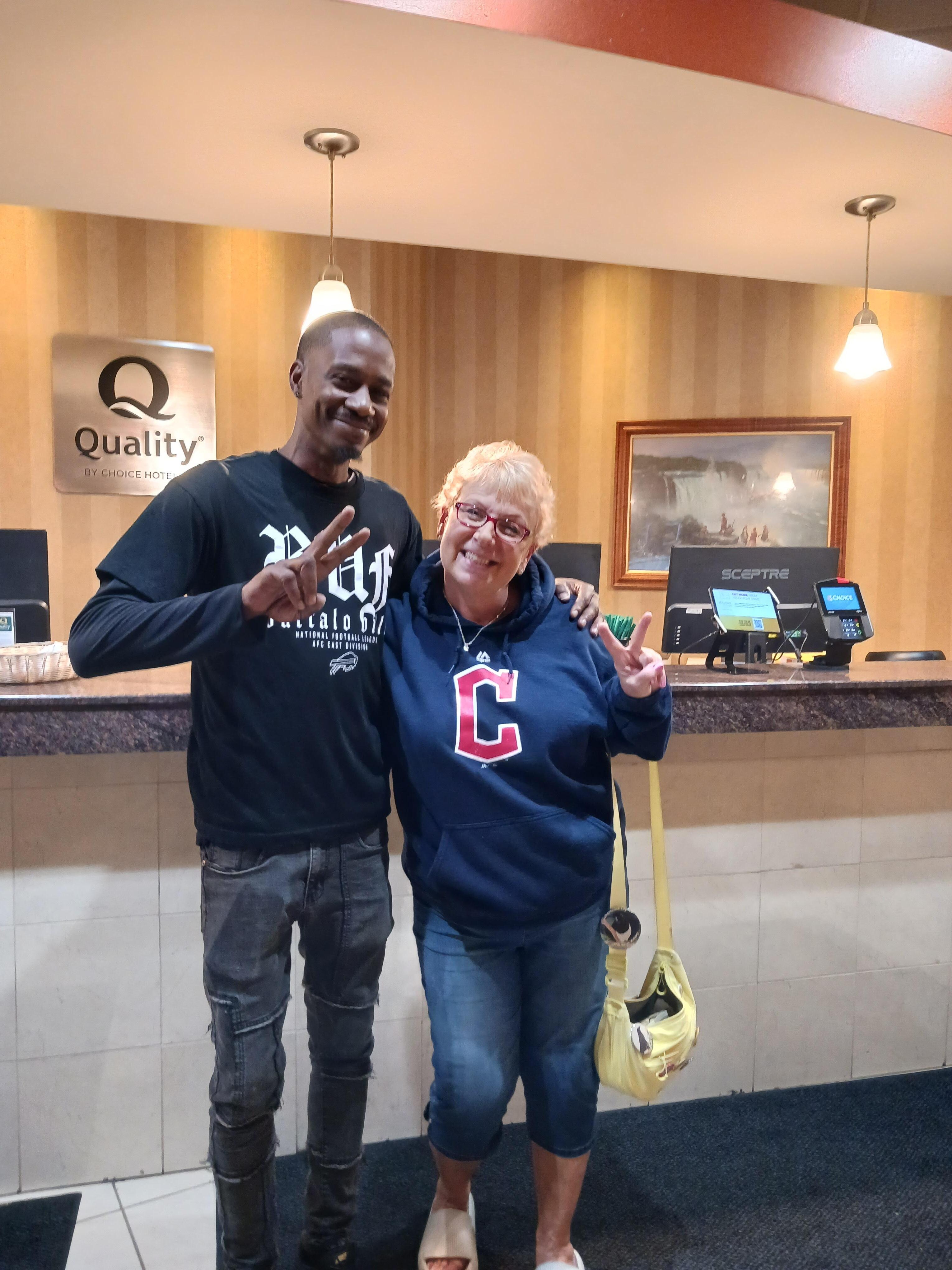 Me and hardworking Gabriel!  He was very pleasant and helpful.