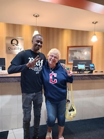 Me and hardworking Gabriel! He was very pleasant and helpful.