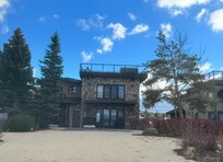 View from the beach to the back of the house.