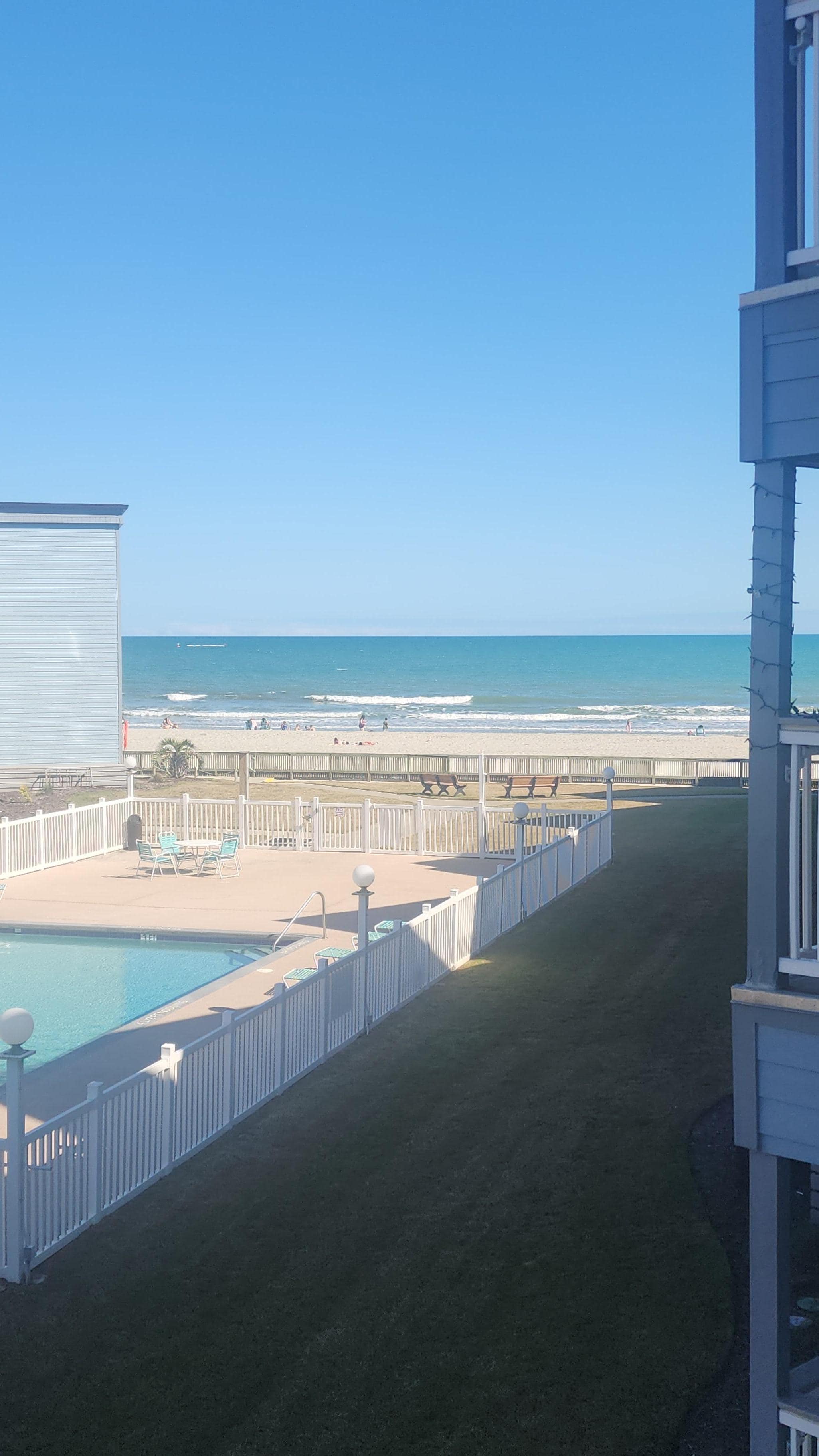 Ocean view from balcony.