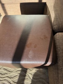 This was a plastic footstool that had grease all over it