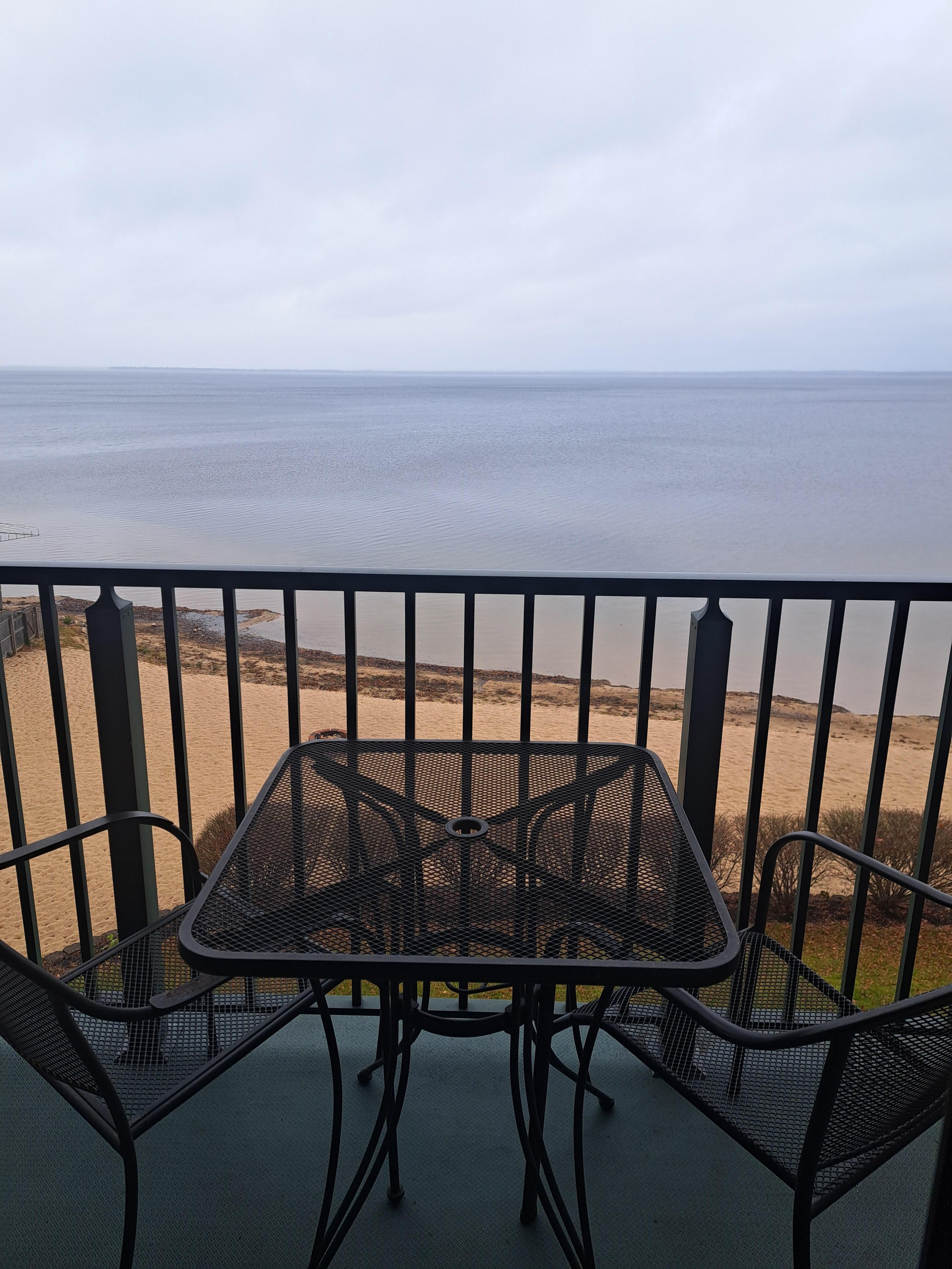 View from our room on arrival date