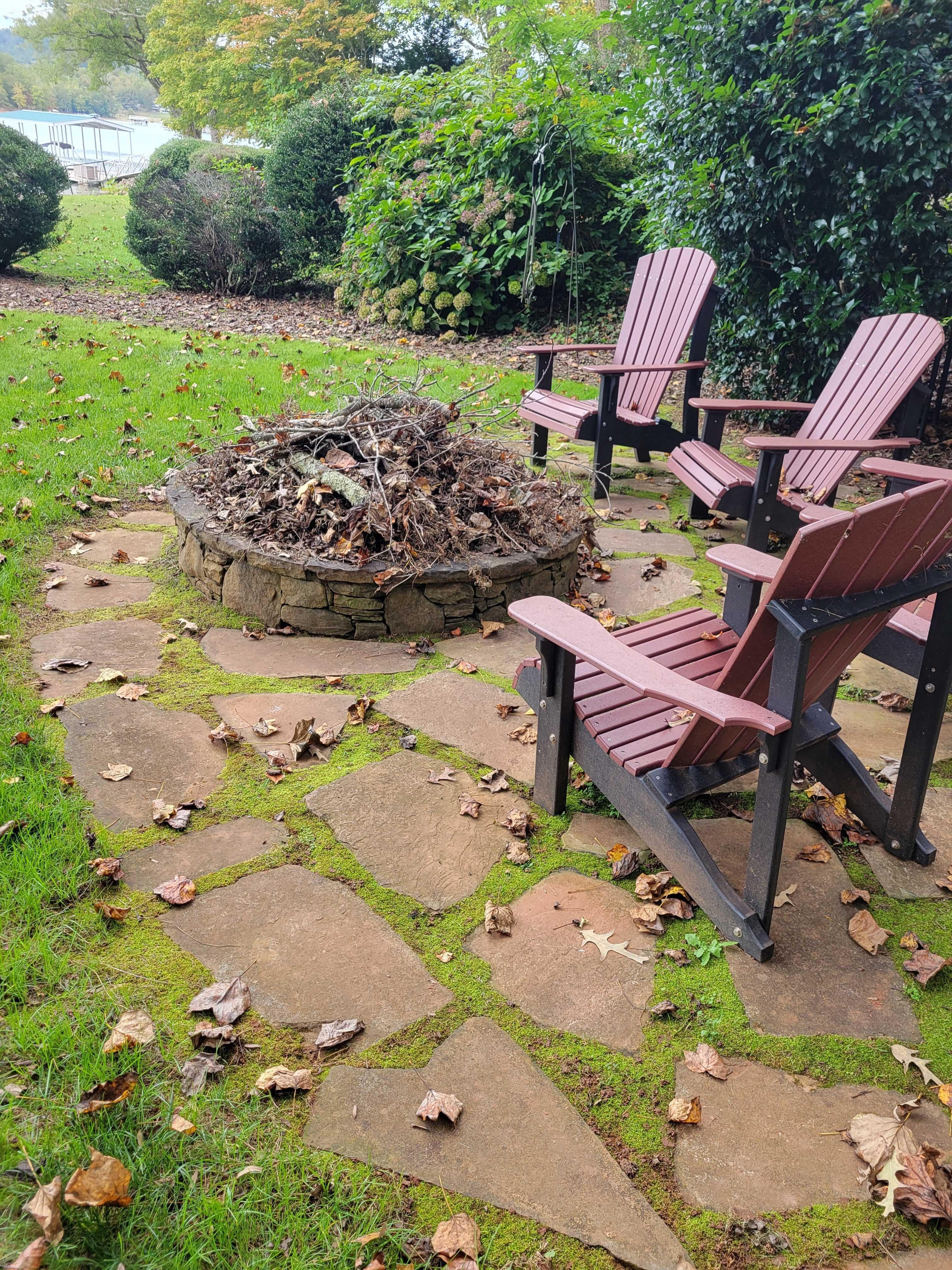 Firepit when we arrived