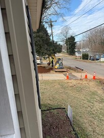 There was work directly on the property, noise, smells and no water often.