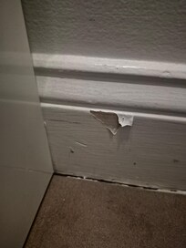Peeling paint throughout the entire room