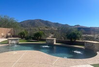Relaxing private backyard