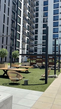 The courtyard area