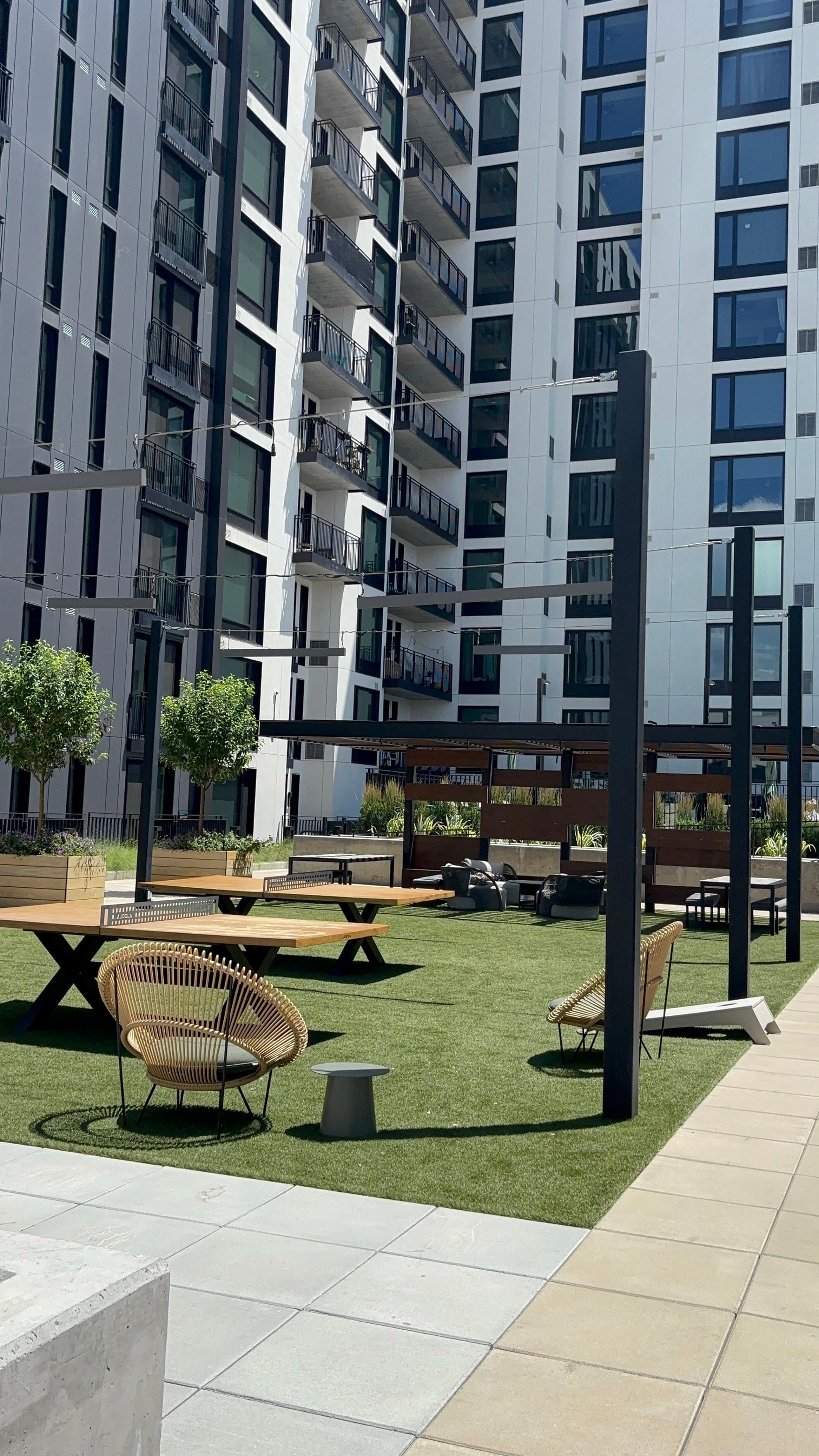The courtyard area