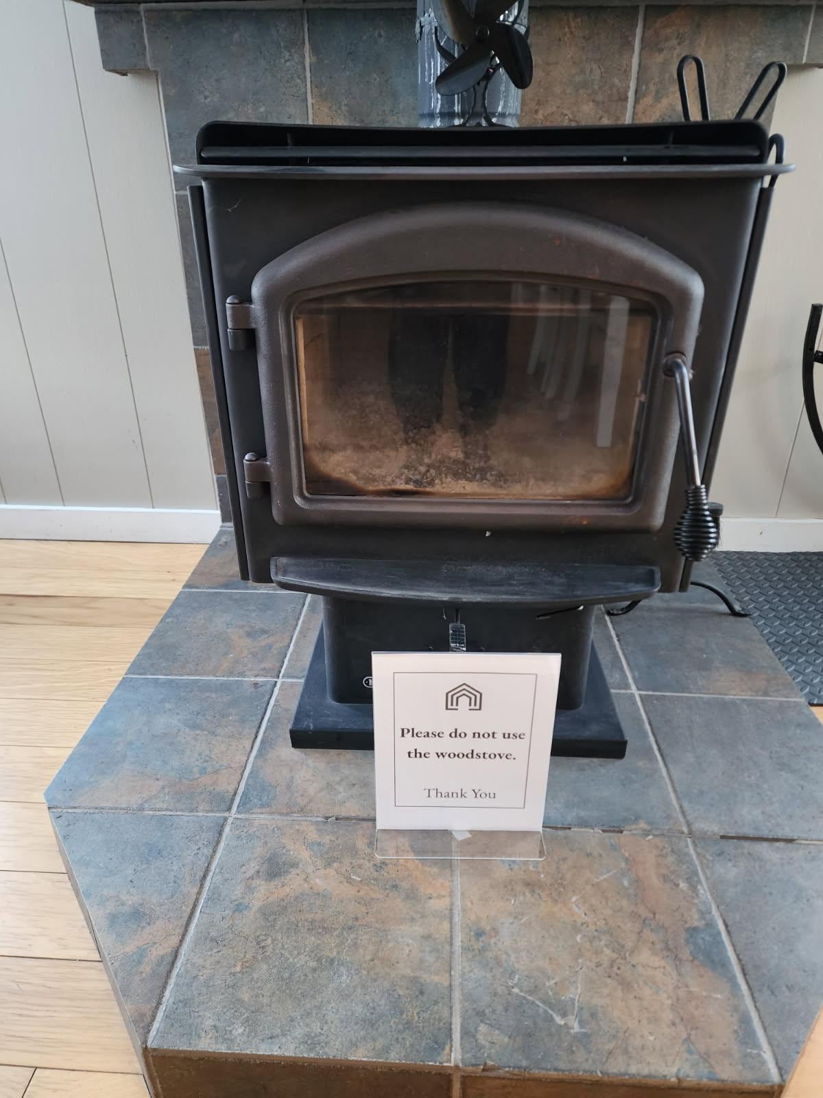 In the description woodstove was functional