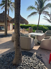 Seating area near the beach bar