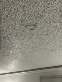 Peeling ceiling
