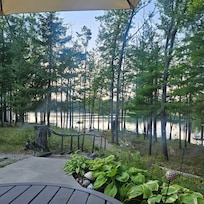 Relaxing view from the back deck.