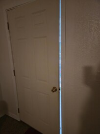 Only has a door knob lock for security