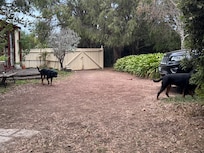Well fenced front yard