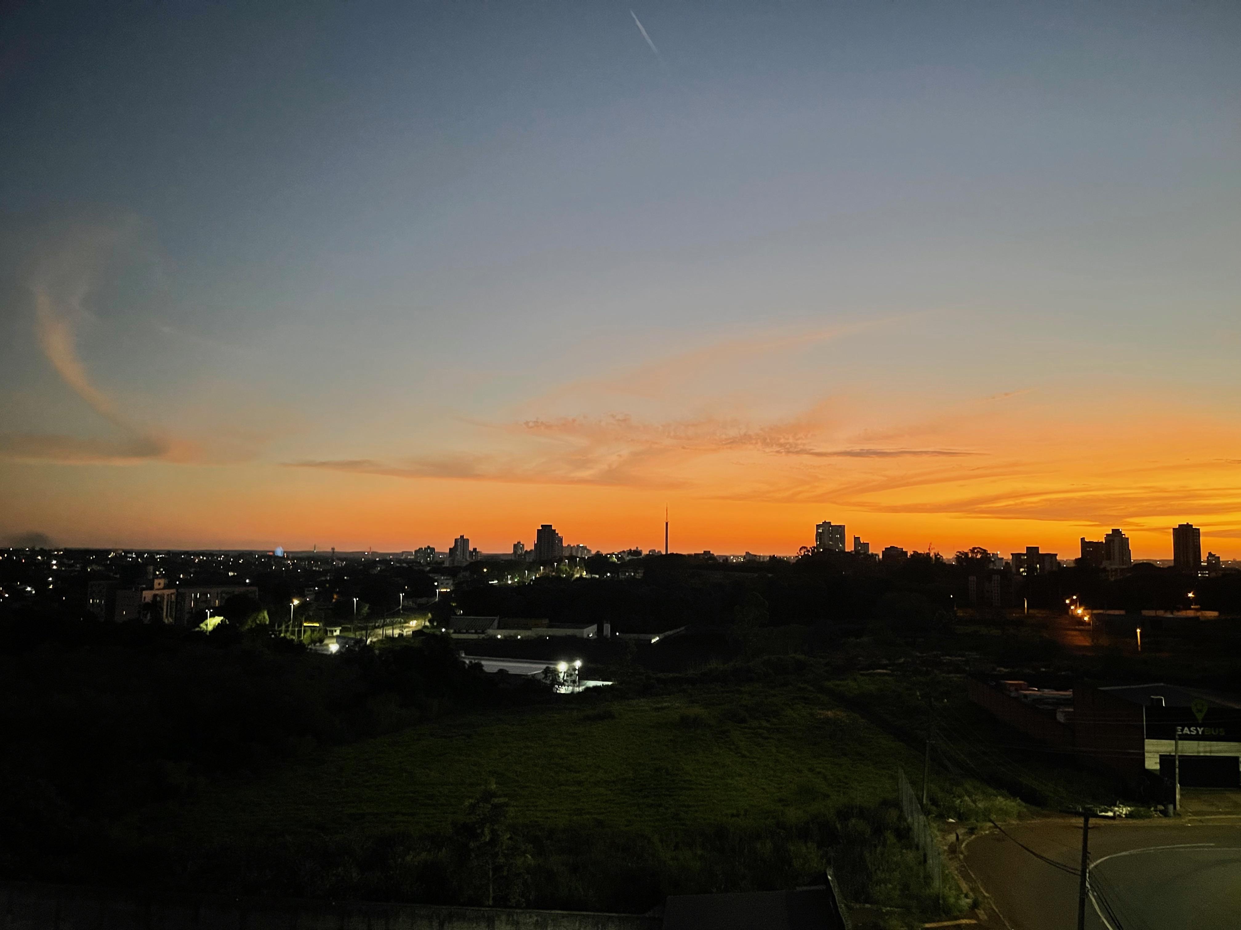 View from my room of the city of Foz do Iguacu. 