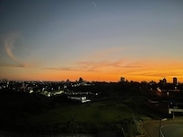 View from my room of the city of Foz do Iguacu.