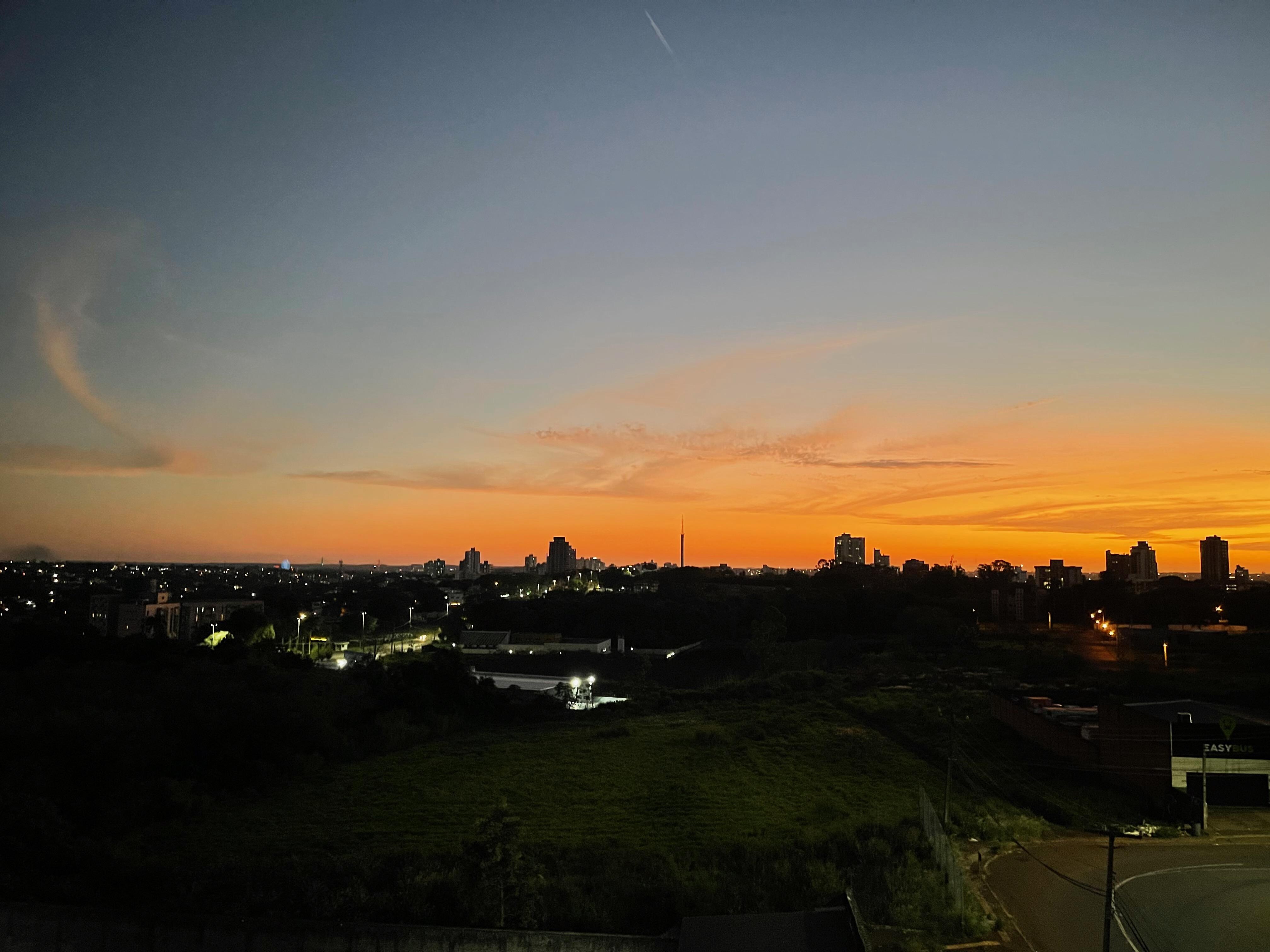 View from my room of the city of Foz do Iguacu. 