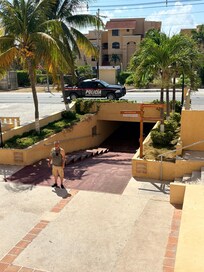 Underground walkway to the kids waterpark from the main resort building