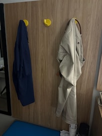 Here is how you get to hang clothes. Do you like a bump on your back?